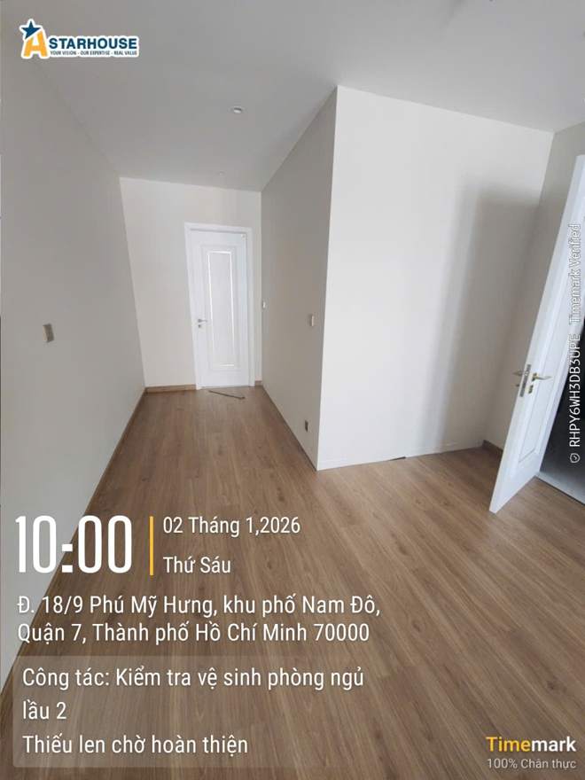 Tủ áo và giường hoàn thiện