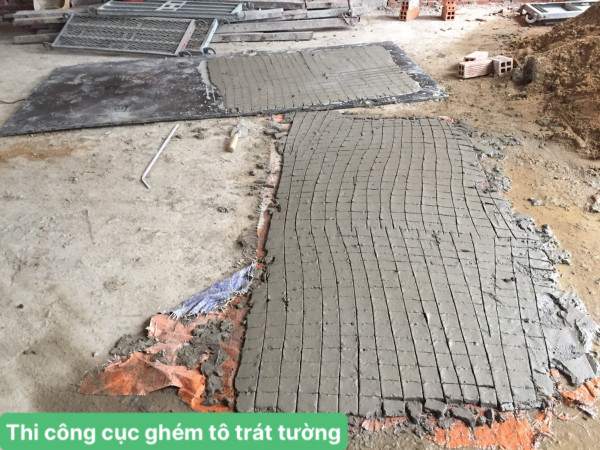 Mốc ghém trên tường trước khi trát