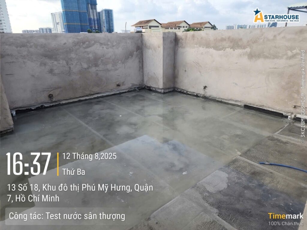 Ngâm thử nước chống thấm