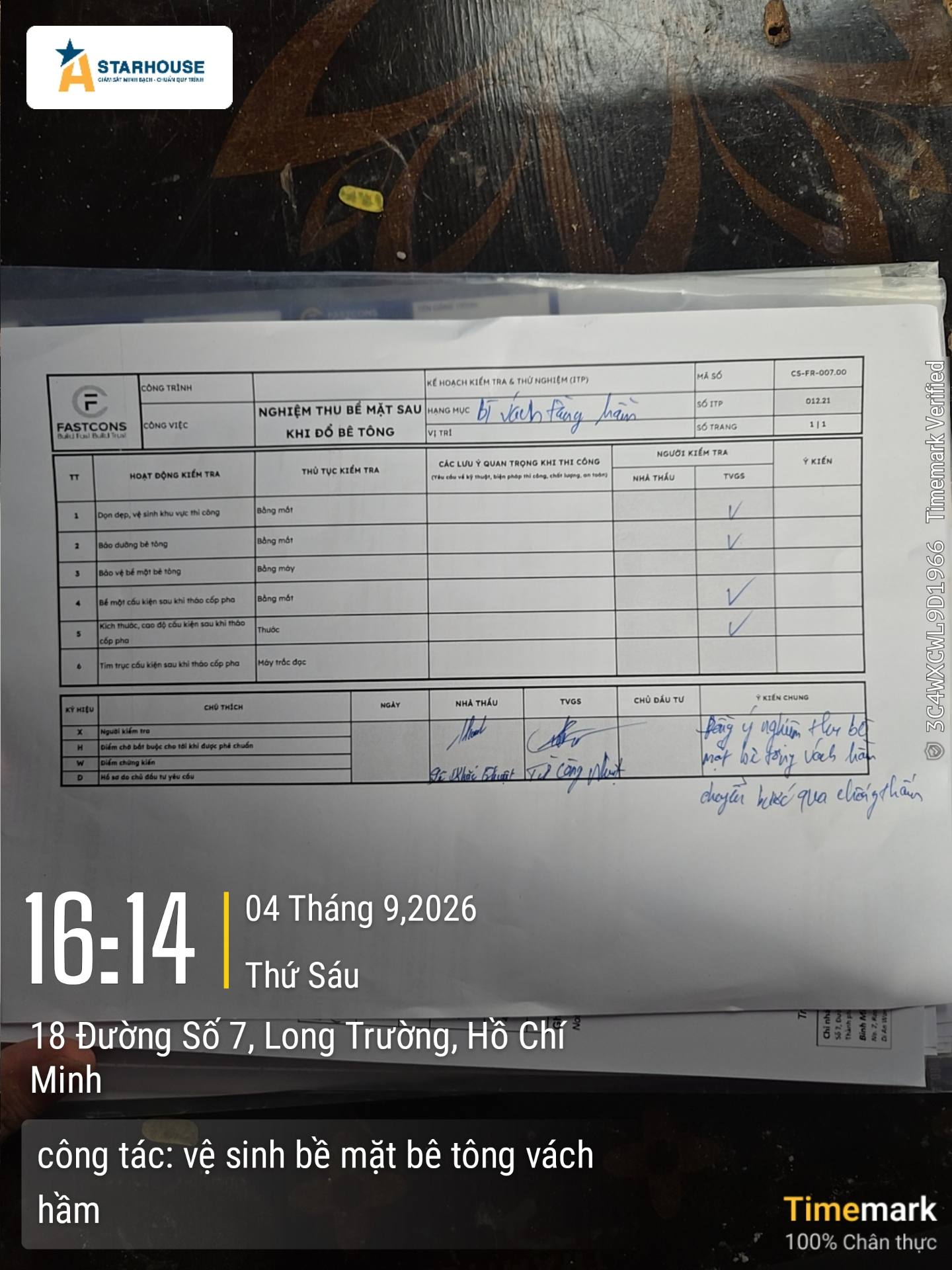 Vệ sinh bề mặt bê tông vách